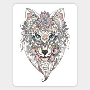 Wolf Mandala Magnet